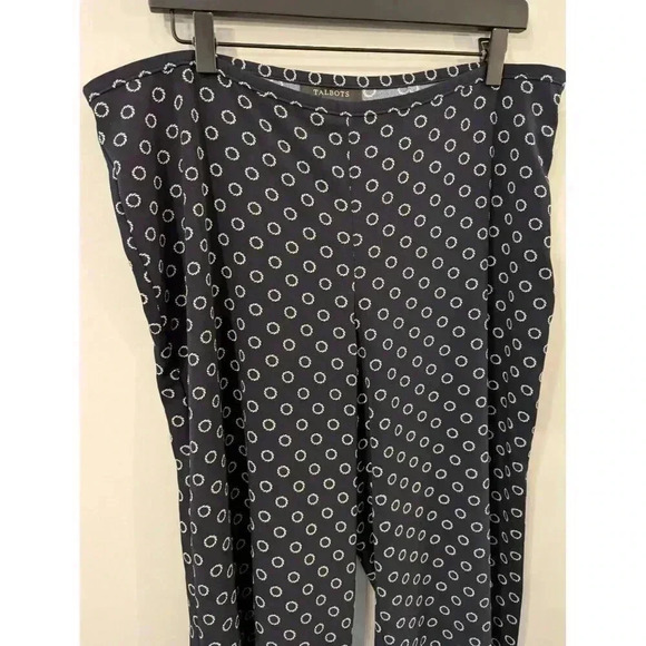 Talbots Women's Navy Polka Dot Pants Size 16 Casual & Stylish - Picture 2 of 10